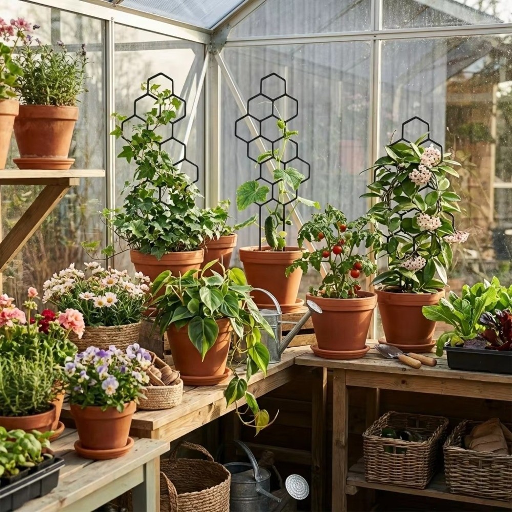 Honeycomb Design Plant Trellis - Sphagnum Moss Dry ulasan dan harga